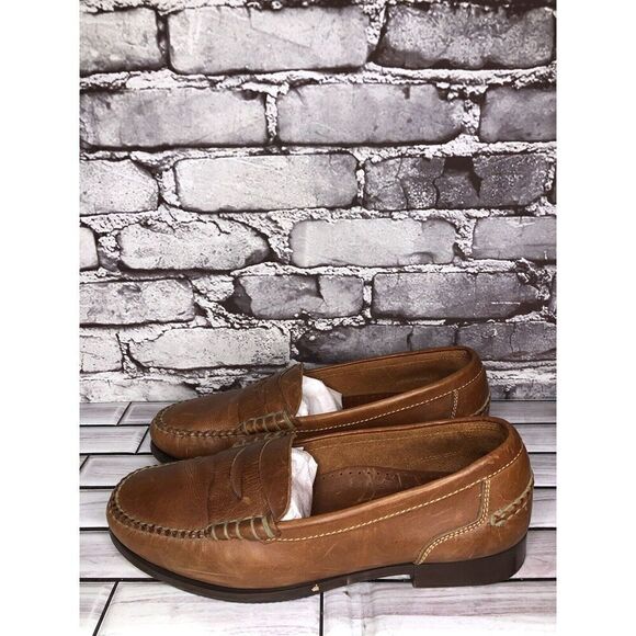 Kirkland Signature Brown Leather Penny Loafers Moc Toe Slip On Shoes Men Sz 10D - Picture 11 of 16